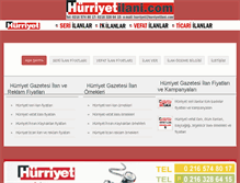 Tablet Screenshot of hurriyetilani.com